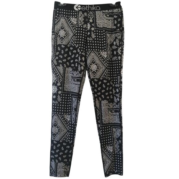 Ethika Girl Black White Printed Leggings Medium - Picture 1 of 2